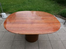 Rare table en marbre rouge pied cuir vintage Afra et Tobia SCARPA 1970