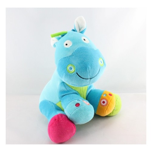 Doudou cheval poney bleu qui
