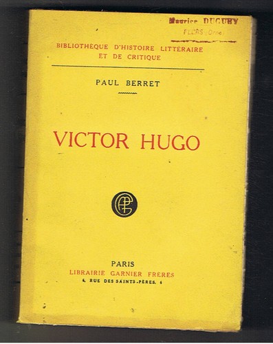 Victor hugo paul berret - hugo,