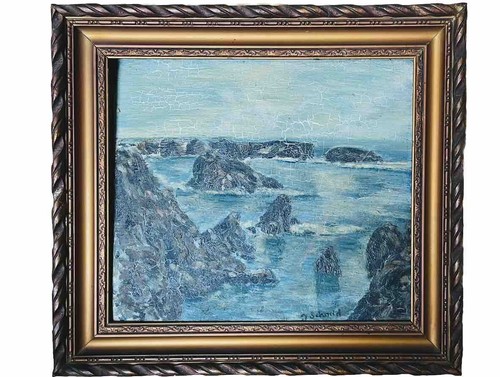 Tableau ancien signé - ancien, j