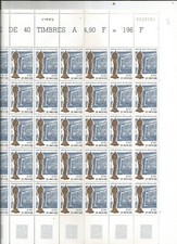 FEUILLE DE 40 TP A 4,90, ANNEE