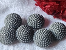 Lot 6 boutons anciens en verre