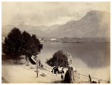 Suisse, Lugano, Hôtel du Parc Vintage albumen print,  Tirage albuminé  15,5x