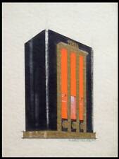 ANTOINE ZACCAGNINO, PROJET DE RADIO TSF SONORA 1935 GOUACHE ORIGINALE, ART DECO