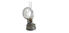 🕯️ Ancienne lampe à pétrole en Etain avec Miroir réflecteur