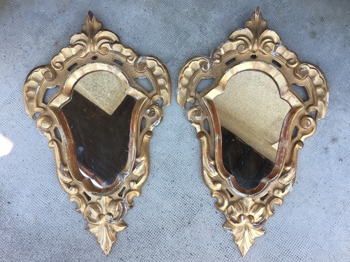 Paire miroirs bois doré a - paire, de