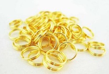 50 Anneaux double de jonction Doré 10mm, Creation bijoux, colier, .... 10 mm