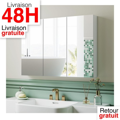 Homcom armoire murale salle - murale,