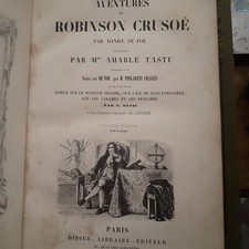 aventures de ROBINSON CRUSOE DANIEL DE FOE didier 1845