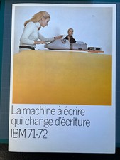 Ancien Dépliant Publicitaire Machine à Ecrire IBM modèle IBM 71-72  Années 70/80