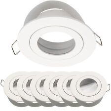 6x Cadre GU10 Set Blanc Mat 832-MW Ø60 MM IP44 Spot Encastré Spot Plafonnier