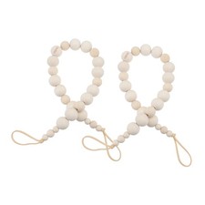  2pcs Perles en bois Rideaux