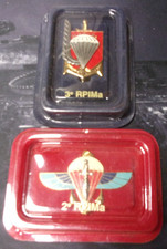 Lot insignes éditions Atlas " Parachutistes "- 2° et 3° RPIMa - TAP Colos - TDM
