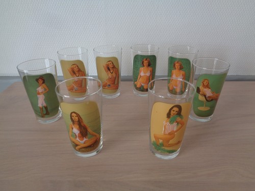 Lot verres pin up sexy - pin,