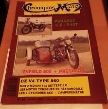 CHRONIQUES MOTO 28 ENFIELD 500 Bullet +Side PEUGEOT P107 S MORINI 175 Settebello