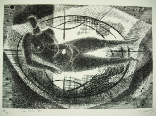Oeil terre femme - la, terre"