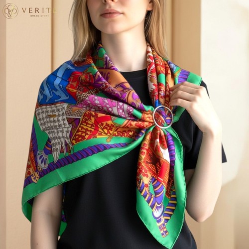 Rare vintage foulard soie - en,