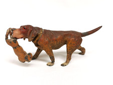 Chien de Chasse Plomb de Nuremberg ? Style Bronze de Vienne polychrome