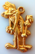 Fève métal doré pendentif -