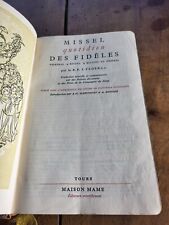 Missel Quotidien Des Fidèles Feder Imprimatur 1952 Éd.MAME Latin-Français 