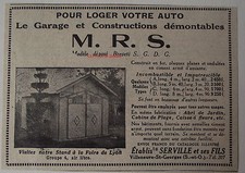 Publicité ancienne Garage