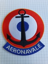 patch thermocollant brodé aéronavale encre marine L8,5cm H10cm