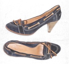 THE SELLER escarpins daim bleu