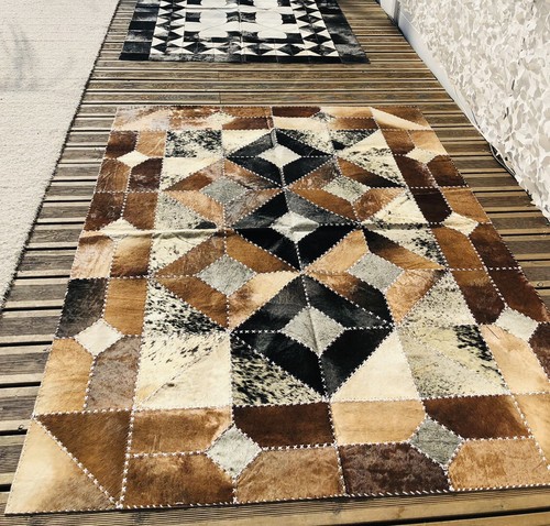 Tapis peau vache - peau, de