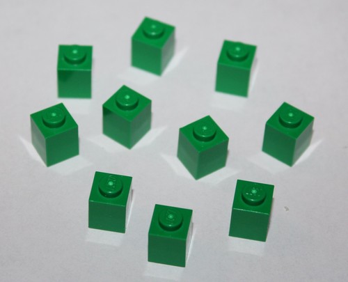 Lego green brick 1x1 ref - green,