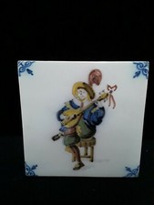 Ancien Carreau Delft Musicien 