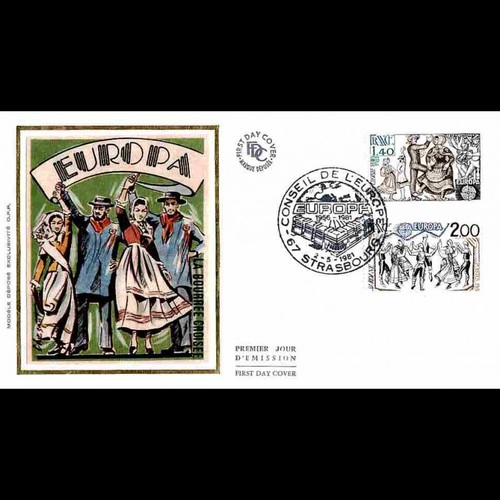 Fdc soie europa la - -,