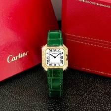 Cartier Montre manuelle vintage Ceinture à cadran romain blanc avec 148563328