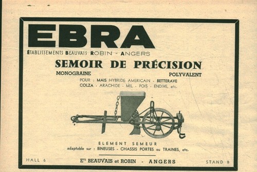 Publicité ancienne ebra - ancienne,