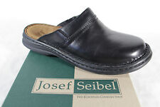 Josef Seibel Sabots Mule Mules Chaussures Noir Cuir Véritable 10663