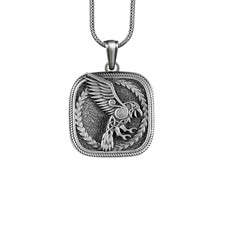 Collier en argent sterling nœud celtique corbeau, bijoux pendentif mythologie...