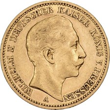 Royaume de Prusse, Wilhelm II, 20 Mark, 1891, Berlin, Or, TTB+, KM:521