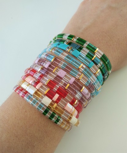 Bracelet miyuki tila - , plaqué