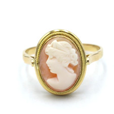 Bague Avec Camée En Or Jaune