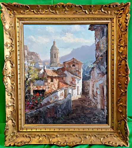 Huile sur toile bormes les - huile,