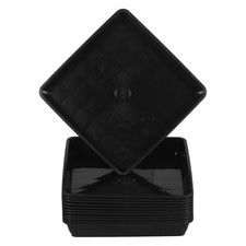  12 Pcs Sous Pot Plantes Carré Soucoupe Plastique Plateau De Carrée