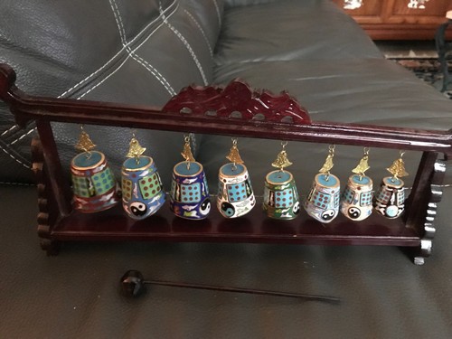 Cloisonne cloches bronze emaux - bronze,