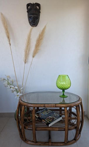 Table basse ovale rotin - ovale,