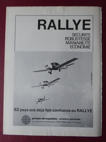 1974 pub socata aerospatiale - 9/1974,