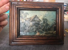 Ancien Petit Tableau Bois