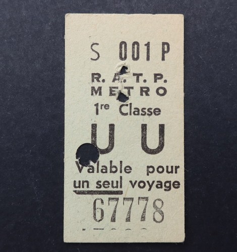 Ancien ticket métro 67778 - métro,
