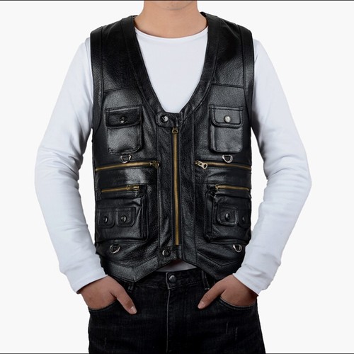 Gilet cargo homme cuir - homme,