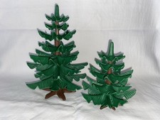 Playmobil 2 Sapins 16 Et 10 Cm Arbre Forêt Parc Décor Noël