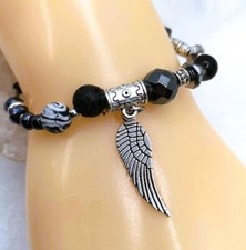 Bracelet NOIR Aile d'Ange