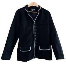 Veste noire a lisere velours