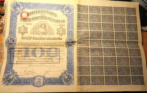 Titre action 100 piastres - titre, d'action